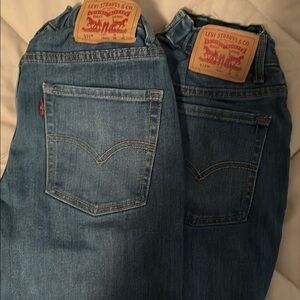 Levi's 511 Sliim fit Boys Blue Jeans Size 16. 2 pair